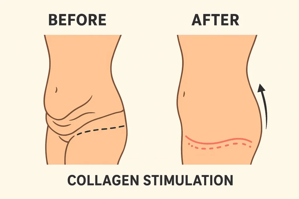 Before and after results for sagging skin after weight loss injections Olney
