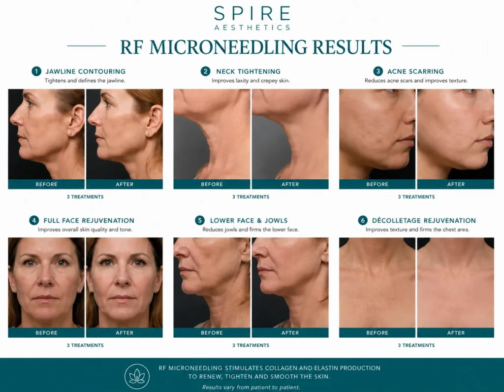 RF Microneedling Skin tightening Olney results