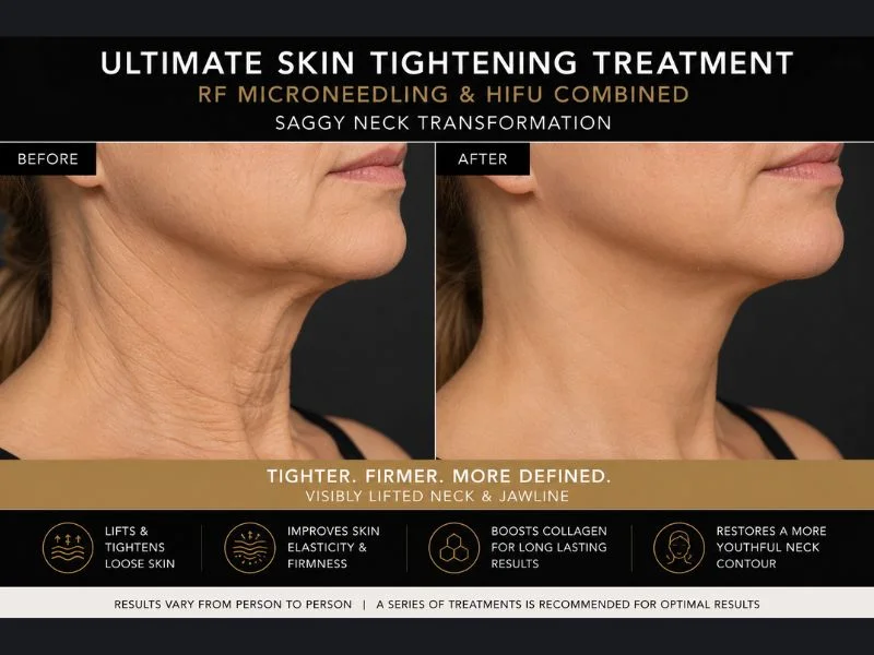before and after Ultimate skin tightening treatment Olney